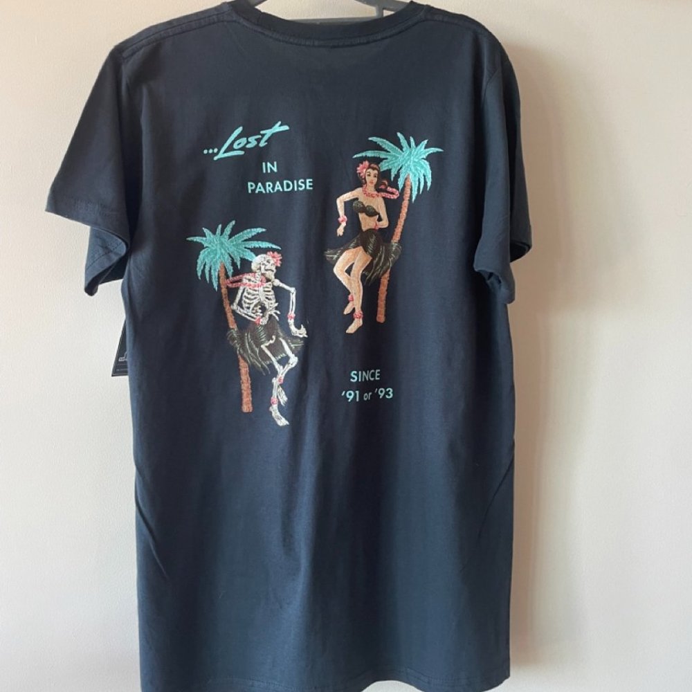 Vintage black tee, "...Lost in Paradise"